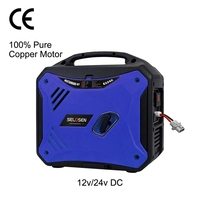 SELOSEN Mini Générateur DC 12V 24V / Générateur Portable AC 2000W/2kW Super Silencieux Type Inverter à Essence