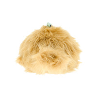 Peluche Monstre Personnalisée Marron Clair Moelleuse, Jouet en Peluche Mignon avec Bouche Bleue et Cornes Vertes, Coussin Doux pour Enfants