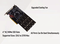Carte d'extension Broadcom PLX8749 PCIe 3.0 X16 vers 4x M.2 et 2x SFF-8654 8i (Ext) sans bifurcation, moulage privé, en stock