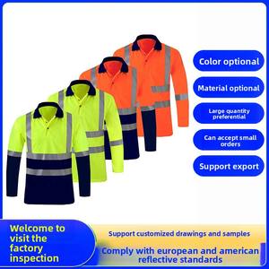 カスタマイズ可能な反射長袖ポロシャツ屋外衛生 & 道路建設用<span class=keywords><strong>Hi</strong></span> <span class=keywords><strong>Vis</strong></span>安全LEDフラッシュ機能付き - Product Image 2