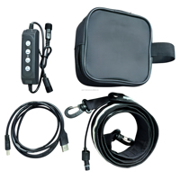 Tente de toit flexible 1,2 m DC5V/DC12V avec prise USB, lumière tricolore 5000K, étanche IP67, en nylon et silicone, pour auvent facile à déplier