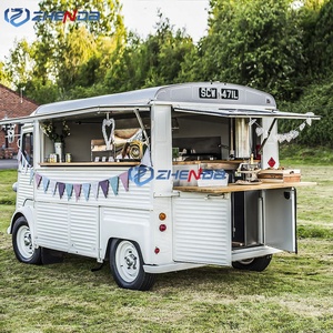 Camion de restauration de rue classique et tendance avec cuisine extérieure électrique et service après-vente, remorque alimentaire à 4 roues en acier inoxydable - Product Image 6