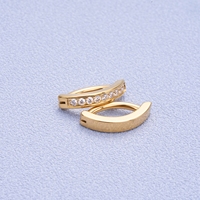 Anneau de nombril en titane G23 14G avec incrustation de zircon, clicker de nombril, anneau segmenté courbé à charnière, bijou de piercing
