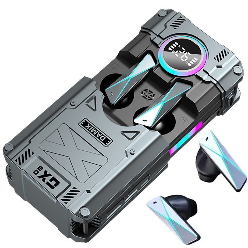 DX-08 Metal Gaming TWS Earbuds - Fast Charge & Noise Cancelling