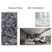 Panneau mural en PVC imperméable moderne imitation marbre pour salle de bain et hôtel, design 3D