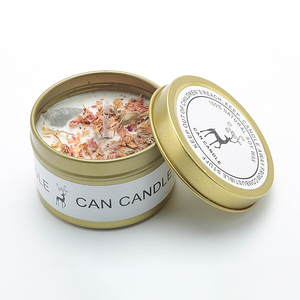 Aikun Bougie parfumée en cire de soja infusée de pierres précieuses en cristal et de fleurs sèches - Product Image 2