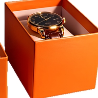 Boîte cadeau en papier pour montre avec logo personnalisé pour l'emballage d'un ensemble cadeau de montre