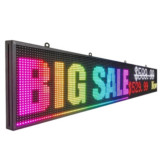 Rolling Advertising Banner LED Display Screen P3 P4 P5 P6 P10 WIFI Control LED Banner Screen