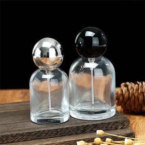 High Quality Round 30ml 50ml 100ml Perfume <b>Bottle</b> <b>Pump</b> Sprayer Luxury Parfum <b>Bottle</b> with Cap - Product Image 4