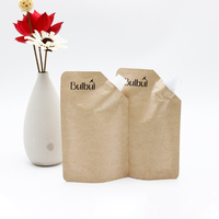 Pochette Doypack Kraft Biodégradable et Compostable Écologique avec Bec Verseur 1000ml 200ml 50ml pour Café, Boissons, Jus, Liquides, Gelée, Lait