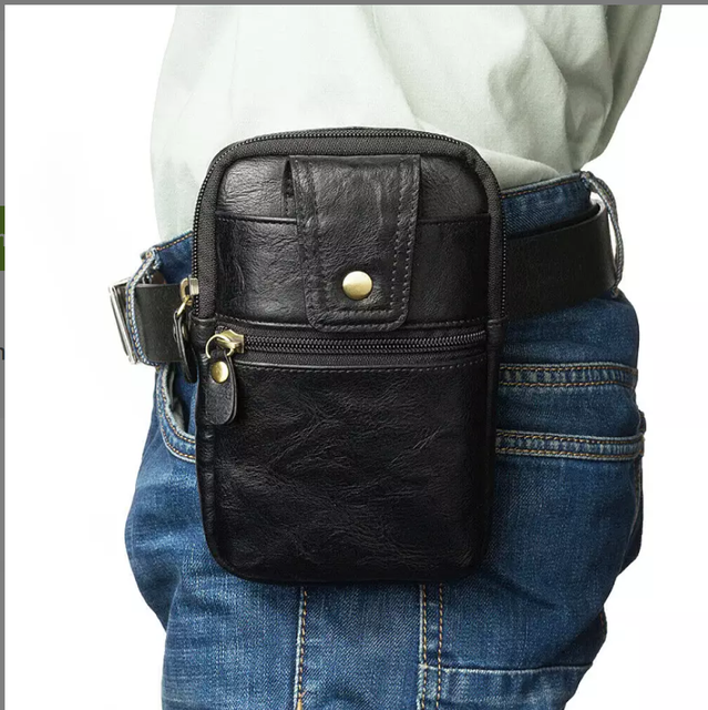 Phone Magnetic Waist Belt Pouch Zipper for Universal 6.5 Inch Mobile Phones