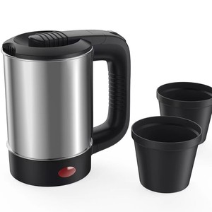 Portable 500mL Electric <strong>Kettle</strong> Cup Small Capacity Stainless Steel Car Base USB Power 12V/24V Household Cigarette Charging <strong>Plug</strong> - Product Image 1