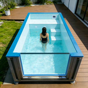 Piscine hors sol pour enfants, structure en fibre de verre, durable, pour des moments de plaisir aquatique. - Product Image 1