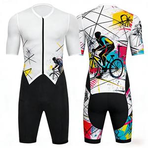 Combinaison de Triathlon Confortable à Motif Graffiti Unisexe Personnalisable – Vêtements de Sport pour l'Entraînement et les Courses de Triathlon – Service Personnalisé - Product Image 1