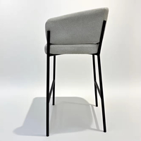 ST-8891 Tabourets de bar modernes à hauteur de comptoir, design élégant, en lin, siège pivotant en tissu blanc riz de luxe pour cuisine, salle à manger, bar à domicile