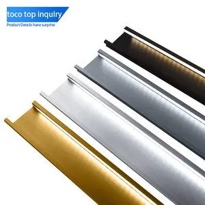 Toco toptan T Bar katı pirinç Metal uzun mobilya mutfak kolları Screwfix 160mm Modern tasarım donanım kolları siyah