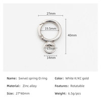 10 pièces 40mm diamètre haute qualité en alliage de Zinc mousquetons mousquetons pivotant oeillet ressort porte O anneaux bijoux à bricoler soi-même résultats boucles