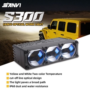 ไฟขับขี่ Sanvi รุ่นใหม่ ขายดี S300 58-92W ไฟติดกระจังหน้ารถยนต์ ไฟสปอตไลท์ LED - Product Image 2