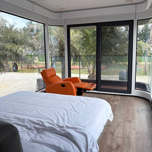 Maison capsule panoramique à 2 chambres, maison préfabriquée modulaire moderne pour complexe balnéaire - Product Image 5