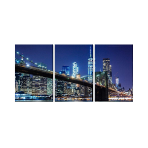 Looife 3 panneau moderne New York paysage urbain toile mur Art imprime 12 "x 16" <span class=keywords><strong>pont</strong></span> <span class=keywords><strong>de</strong></span> Brooklyn photo tendue encadrée pour vivre - Product Image 6