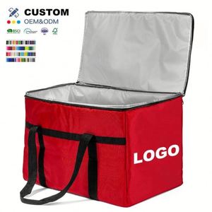 Insulated Reusable Grocery Bags Waterproof Thermal Lunch Bags Foldable Custom Insulated Food <b>Delivery</b> Bag With Logo - Product Image 1