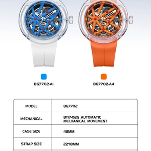 Montre de haute qualité BG7702 pour homme, en acier inoxydable, montre sport, mode, mécanique pour homme - Product Image 6