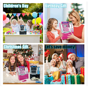 बच्चों के स्वचालित प्रेरण सिक्का रोलिंग-उच्च क्षमता वाले नकली इलेक्ट्रॉनिक फिंगरप्रिंट पासवर्ड बॉक्स वर्णगी बैंक - Product Image 6