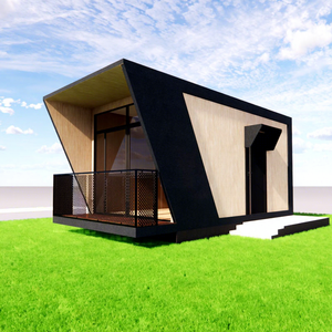 Cabaña Prefabricada Minimalista de 1 Recámara y 1 Baño para Alquiler en Airbnb |   Cabaña Modular con Techo Mono-Pitch y Balcón - Product Image 1