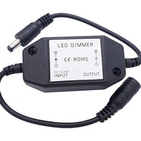 Bande LED DC12V-24V lumières gradateur PWM contrôleur de gradateur rotatif gradateur en ligne pour guirlandes lumineuses à LED lumières de Noël
