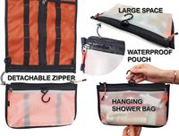 Top Factory Compact Travel Toiletry Bag,Roll Up Dopp Kit Salle de bain Rasage Douche Médecine Hygiène Sac pour Voyager