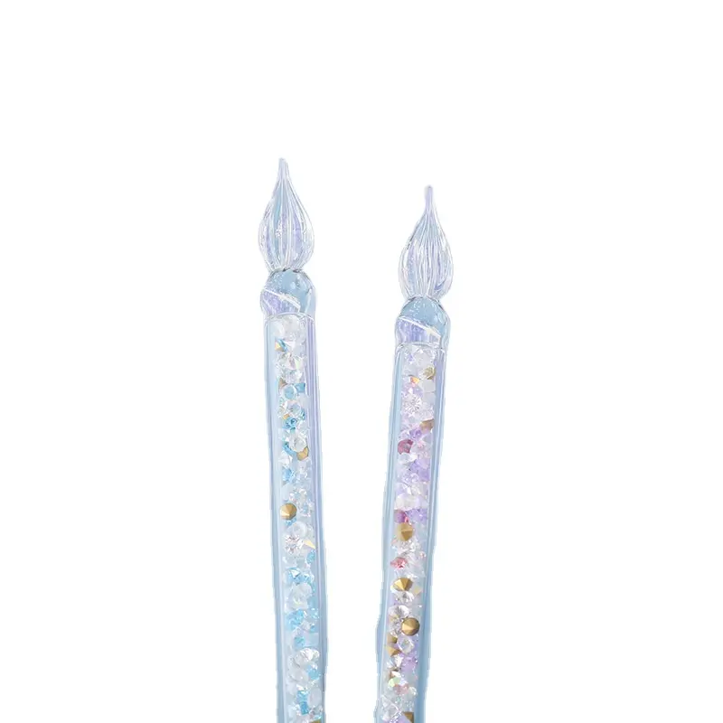 Diamond Crystal Glass Dip Pen Retro Handmade Glass Signature Pen Elegant Crystal Dip Sign Pen