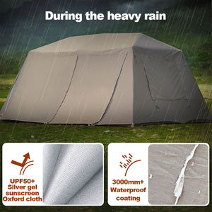 Tente imperméable portative de double couche de jardin extérieur de plage d'appartement de deux chambres à coucher extra-large personnalisé pour le camping et les parties - Product Image 3