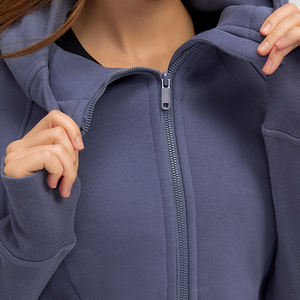 Vestes de sport pour femmes, yoga, fermeture éclair, séchage rapide, course à pied, manches longues, fitness en plein air, sweat-shirts de sport pour femmes, veste de course à pied pour le yoga - Product Image 5