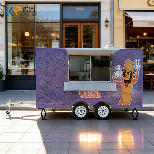 Food Truck Americano Móvil <span class=keywords><strong>España</strong></span>: Remolque para Churros, Carrito Remolcable para Perritos Calientes con Parrilla, Food Truck <span class=keywords><strong>de</strong></span> <span class=keywords><strong>Comida</strong></span> Rápida, Remolque para Café - Product Image 3