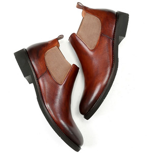 Scarpe Eleganti da <span class=keywords><strong>Uomo</strong></span> Stile <span class=keywords><strong>Chelsea</strong></span> in Vera <span class=keywords><strong>Pelle</strong></span>, Stivaletti Piatti da <span class=keywords><strong>Uomo</strong></span>, Vendita all'Ingrosso dalla Cina - Product Image 2