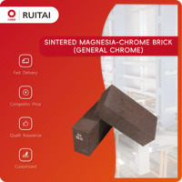Brique réfractaire en magnésium-chrome sinterisé à haute température, performance exceptionnelle à haute température pour les murs de fours industriels