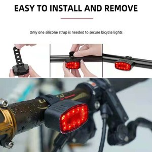 En nuevo conjunto de luces de <span class=keywords><strong>bicicleta</strong></span>, luz trasera LED de conducción trasera, faro recargable por USB, <span class=keywords><strong>lámpara</strong></span> de advertencia de seguridad <span class=keywords><strong>para</strong></span> ciclismo - Product Image 6
