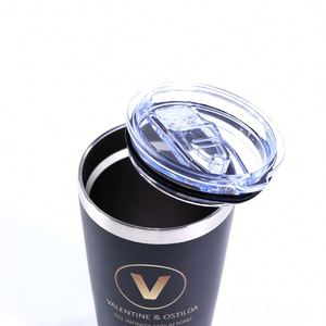 Promotional Custom Logo 16oz Vacuum Stainless Steel Aluminum Coffee Mugs Cups With Lids - Product Image 4