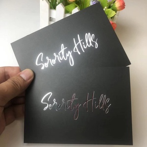 Cartes de visite personnalisées de luxe en feuille d'argent, carte de remerciement, carte de vœux pour les petites entreprises, avec logo, impression de cartes postales - Product Image 6