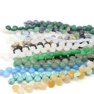 Pierre précieuse naturelle sculptée 10x12mm, motif fleur et <span class=keywords><strong>feuille</strong></span>, perle <span class=keywords><strong>de</strong></span> cristal dispersée pour accessoires <span class=keywords><strong>de</strong></span> bijoux, artisanat DIY, décoration spirituelle - Product Image 3