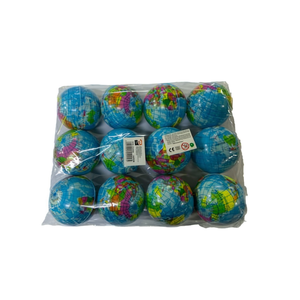 MNJ Sponge Balls 7Cm Globe Design 12Pcs Toy Set - Product Image 2