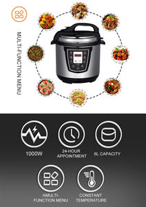 Cuisinière lente multifonctionnelle la plus récente de <span class=keywords><strong>2022</strong></span>, cuiseur à riz intelligent programmable, autocuiseur électrique de 6 L avec fonction de maintien au chaud - Product Image 5