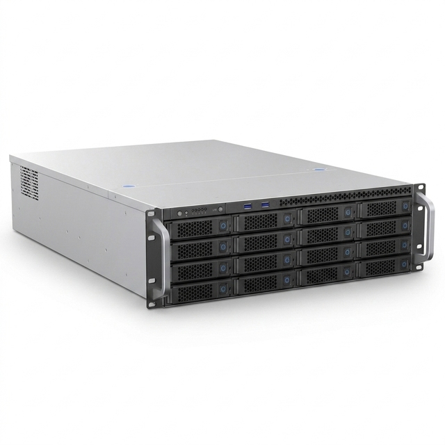 Custom 4U 16 Bay ATX Hot-swap Storage Server Chassis Rackmount Case with Fan for Cloud Computing and Security NVR in Stock