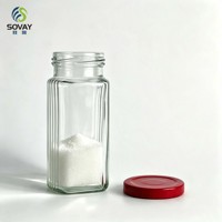 Lot de bocaux en verre transparent à paroi droite de 280 ml pour la conservation alimentaire, vides, pour la revente professionnelle