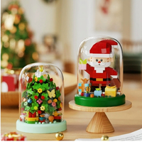 Blocs de construction de Noël Père Noël, sapin, bonhomme de neige, cerf, jouet de décoration à assembler de grande taille