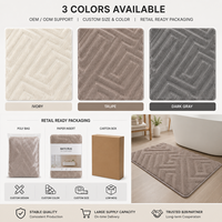 Alfombra para el Hogar con Diseño Geométrico 3D, Antideslizante, Absorbente, de Felpa, Ecológica, Lavable a Máquina, Gran Tamaño, Suministro para Supermercados, Venta al Por Mayor