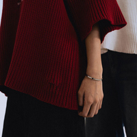 Pull tricoté vintage à col en V surdimensionné avec logo personnalisé, broderie en maille, manches courtes, pour femmes et hommes, maillots de football et de basketball