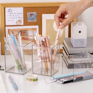 Clear Acrylic Pen Holder, <b>Large</b> Capacity Pencil Organizer for Office <b>Desk</b> - Product Image 2