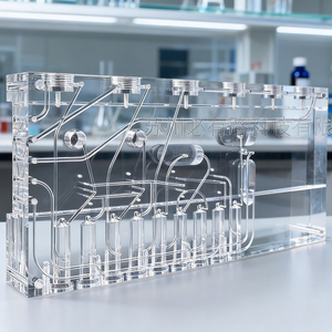 Klantspecifieke PMMA Acryl Microfluidische Chip Precisie 5-assige CNC-bewerkingsservice Volledige prototyping Kleine serie productie - Product Image 5