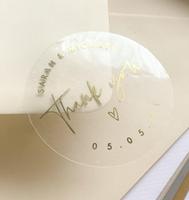 Autocollant en vinyle transparent abraïne, personnalisé, découpé